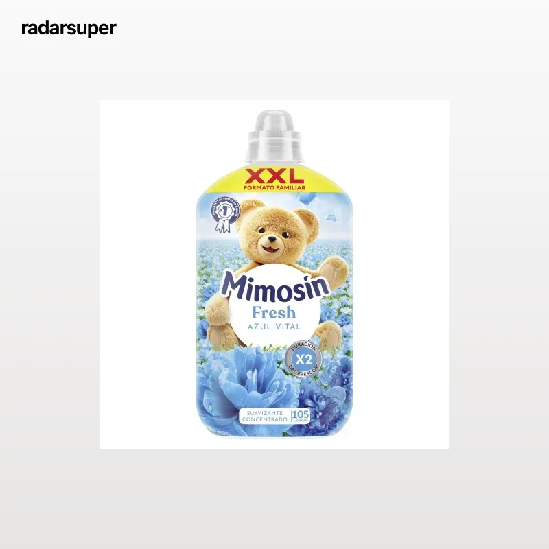 Suavizante concentrado azul vital Mimosín 105 lavados.