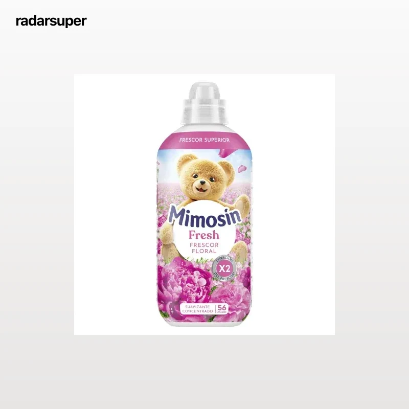 Suavizante concentrado frescor floral Mimosín 56 lavados.