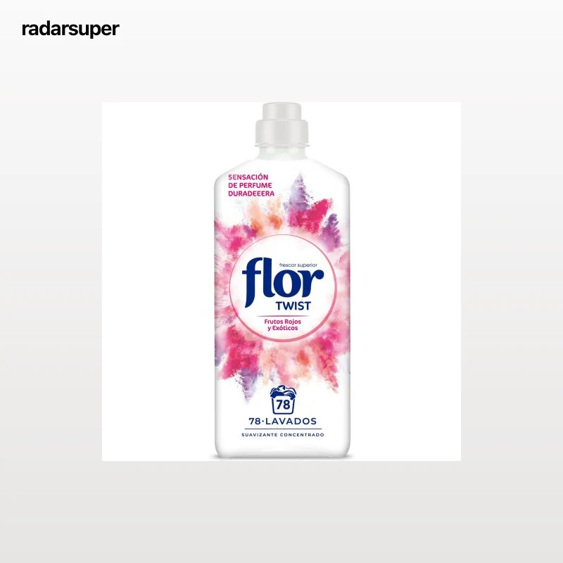 Suavizante concentrado frutos rojos y exóticos Flor Twist 78 lavados.
