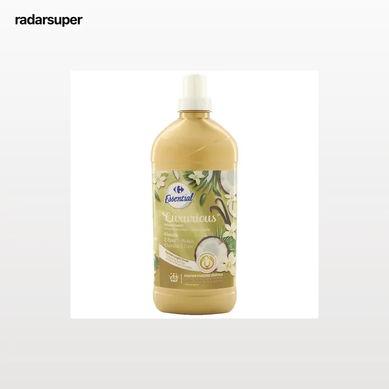 Suavizante concentrado vainilla y coco Luxurious Essential Carrefour 60 lavados.