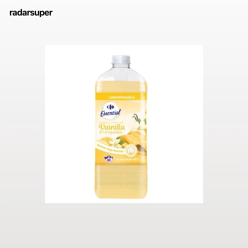 Suavizante concentrado vainilla y orquídea Essential Carrefour 80 lavados.
