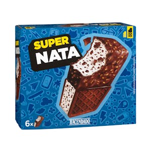 Super helado sándwich sabor nata