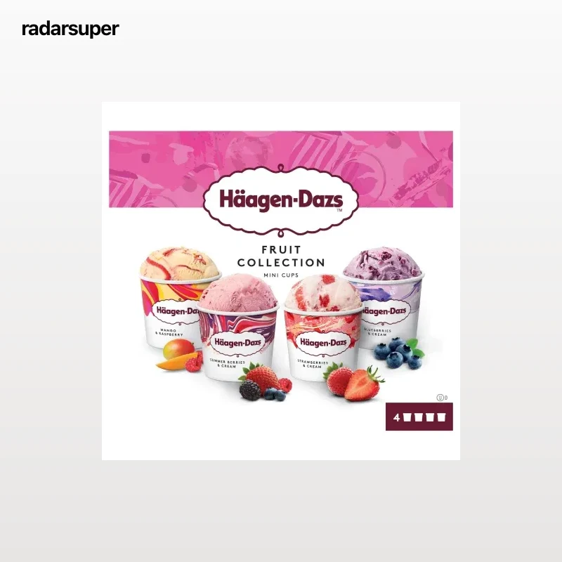 Surtido de helados Fruit Collection Häagen-Dazs sin gluten 4 ud.
