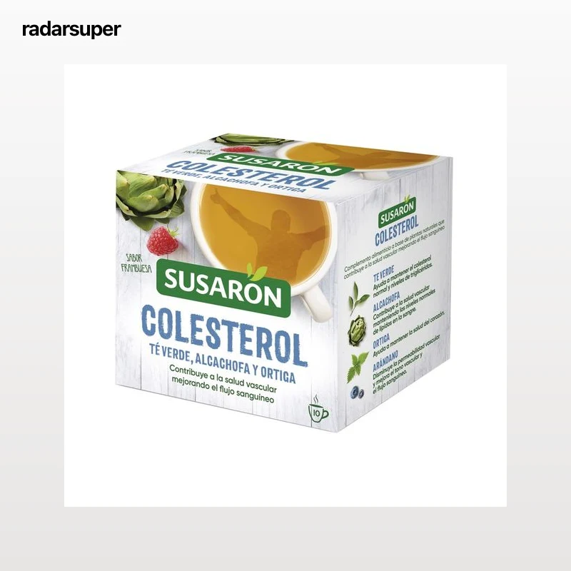 SUSARON Colesterol Infusión té verde, alcachofa y ortiga 10 uds. 13 g.