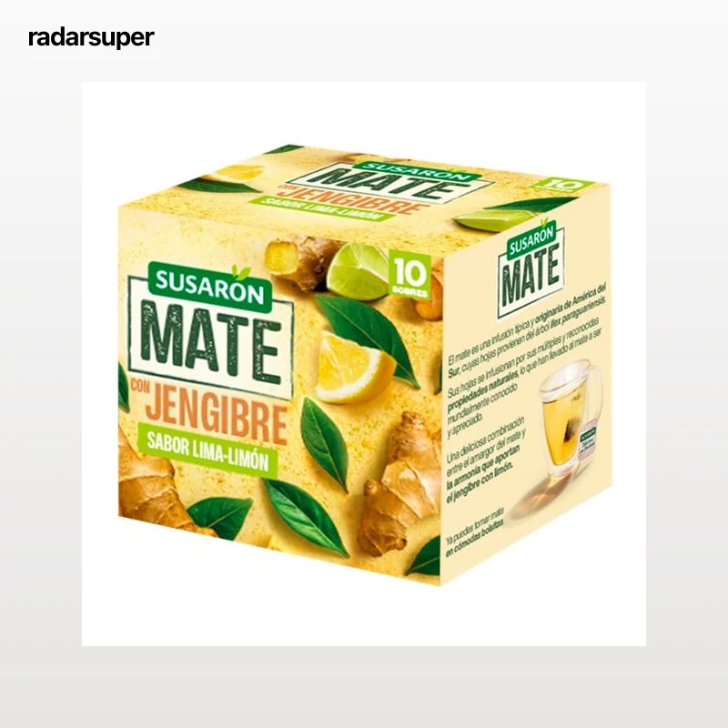 SUSARON Mate con jengibre sabor lima limón 10 uds. 15 g.