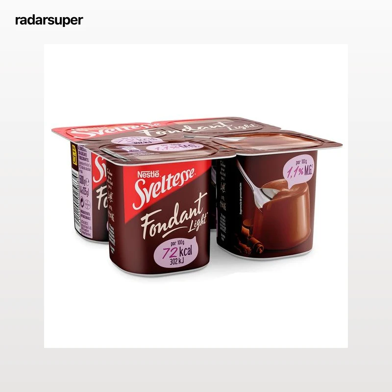 SVELTESSE Fondant de chocolate de SVELTESSE Light de Nestlé 4 x 125 g.