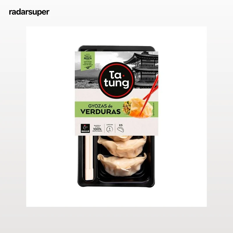TA-TUNG Dim Sum Gyoza de verduras, listas para calentar y comer TA-TUNG 144 g.