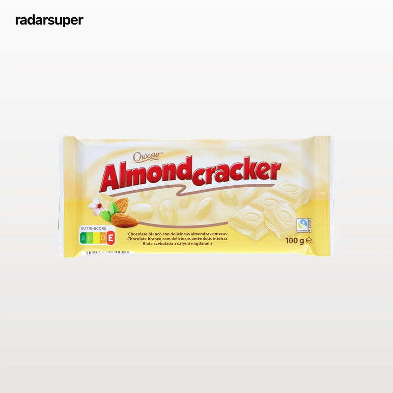 Tableta de chocolate blanco con almendras enteras