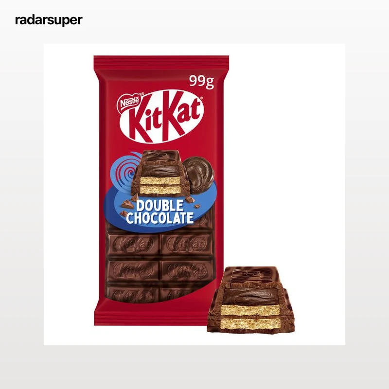 Tableta de chocolate recubierta de doble chocolate con leche y negro Kit Kat 99g