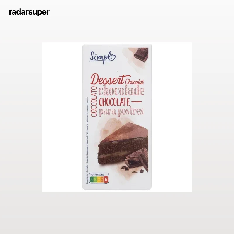 Tableta de chocolate para postres Carrefour Simpl 200 g.