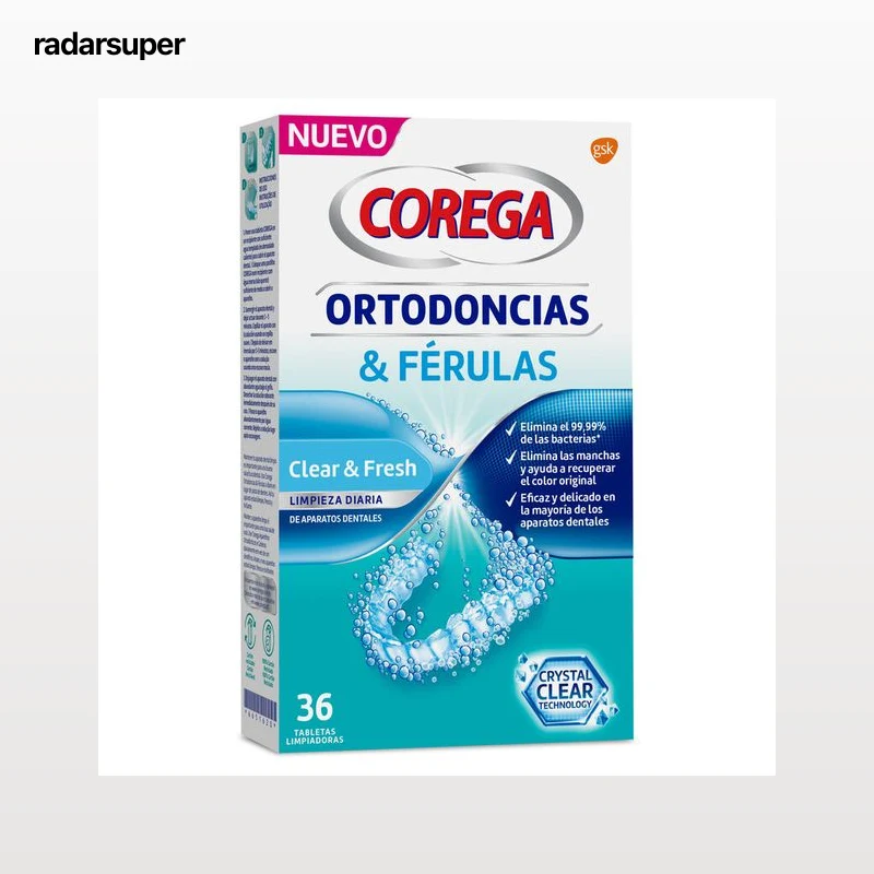 Tableta limpiadora Corega 36 unidades ortodoncia