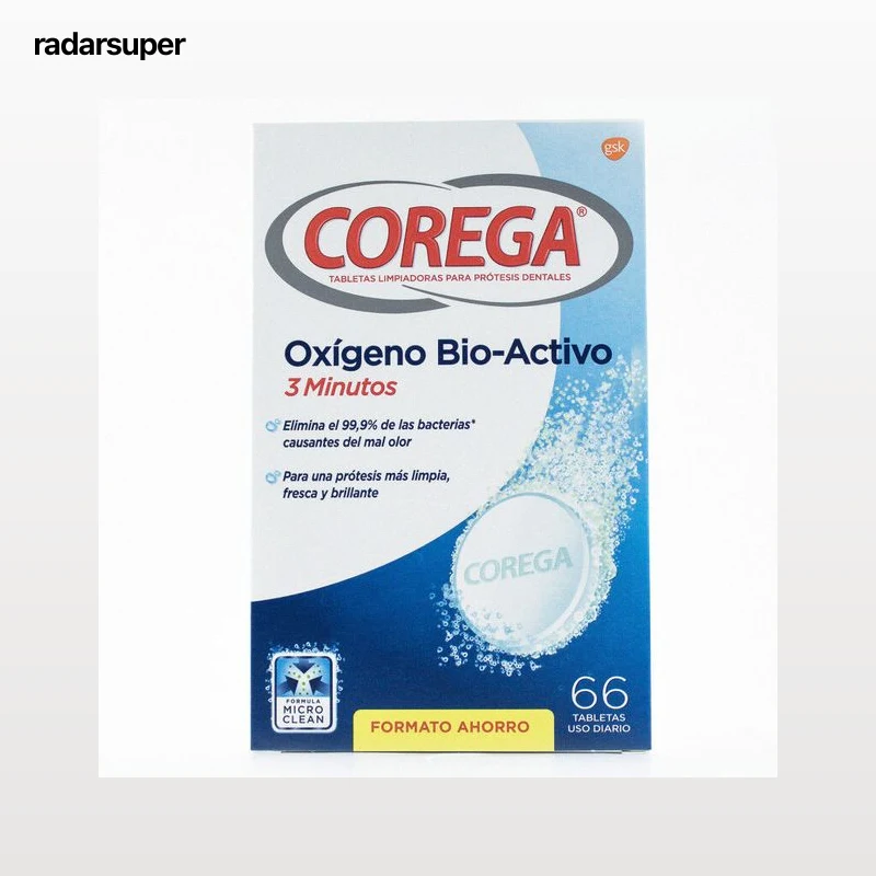 Tableta limpiadora corega 66 unidades oxígeno Bioactivo