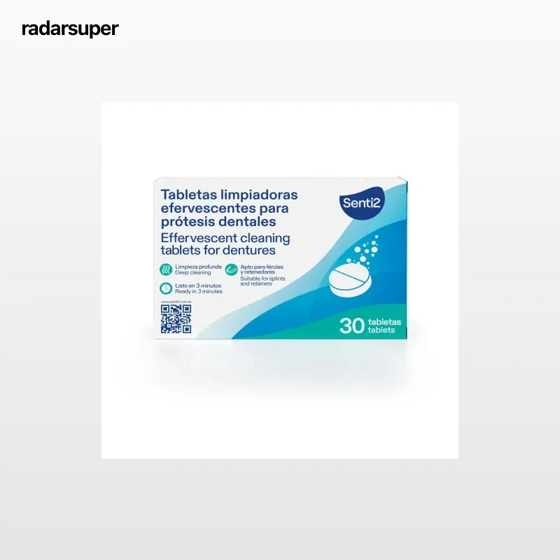 Tabletas limpiadoras prótesis 3 en 1 Senti2 30 ud.