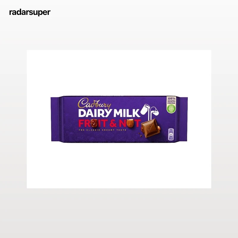TABLETE DE CHOCOLATE CADBURY MILK FRUIT&NUT 180 G