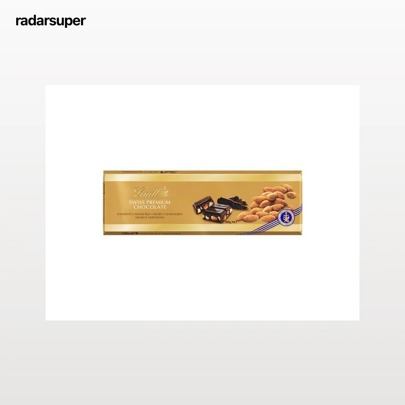 TABLETE CHOCOLATE NEGRO LINDT GOLD COM AMÊNDOAS 300 G