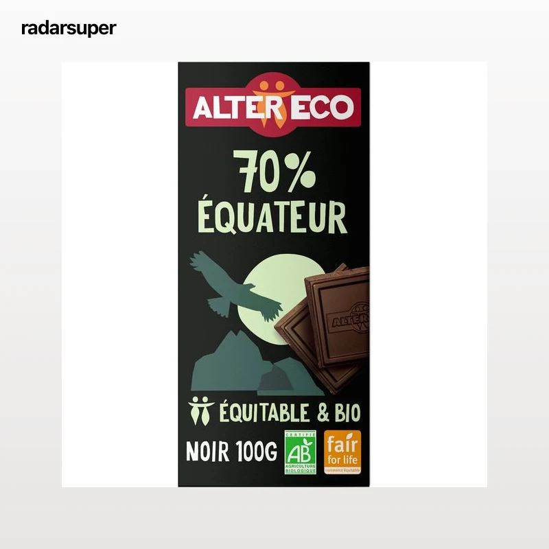 Tablette de Chocolat Noir 70% Bio ALT… — Prix chez Carrefour | RadarSuper