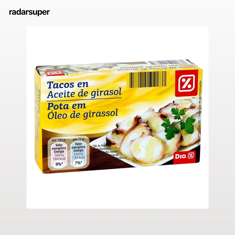 Tacos en aceite de girasol Dia 72 g