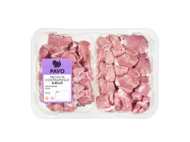 Tacos de contramuslo de pavo al ajillo