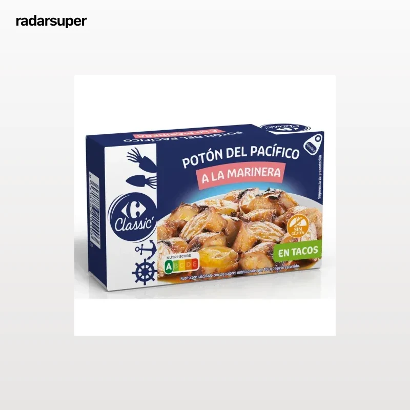 Tacos de potón a la marinera Classic Carrefour sin gluten 65 g.