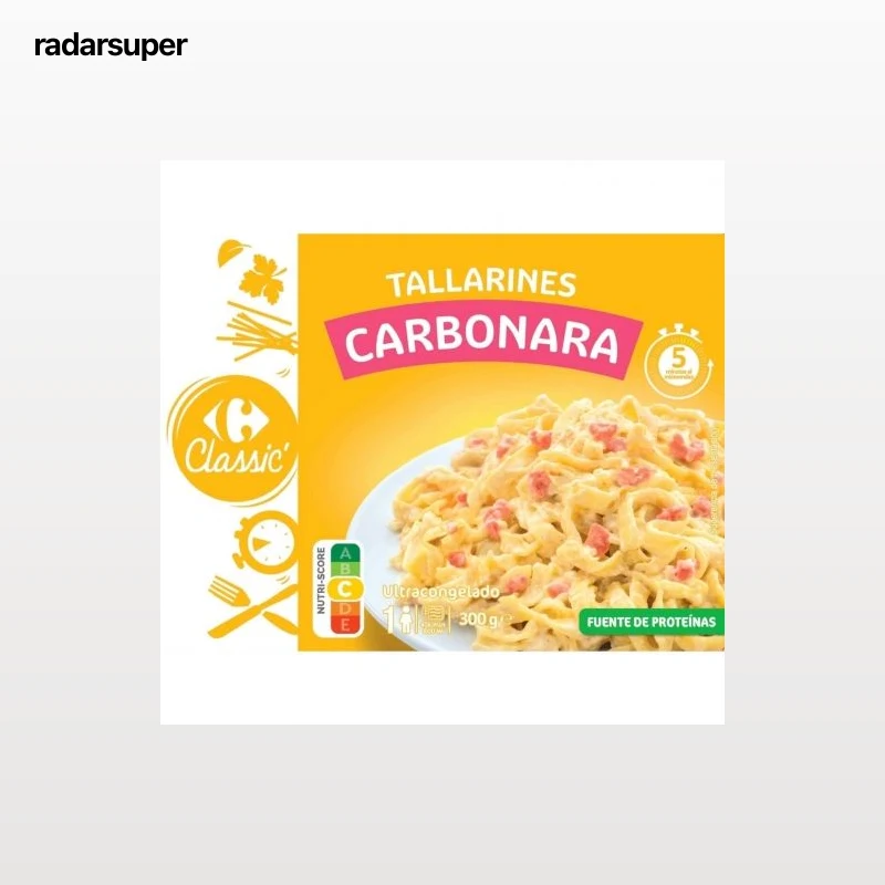 Tagliatelle carbonara Carrefour 300 g.