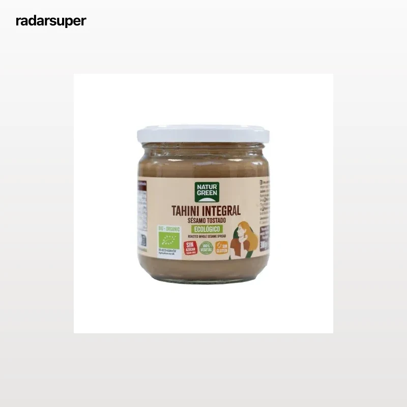 Tahin tostado ecológico NaturGreen sin gluten tarro 300 g.