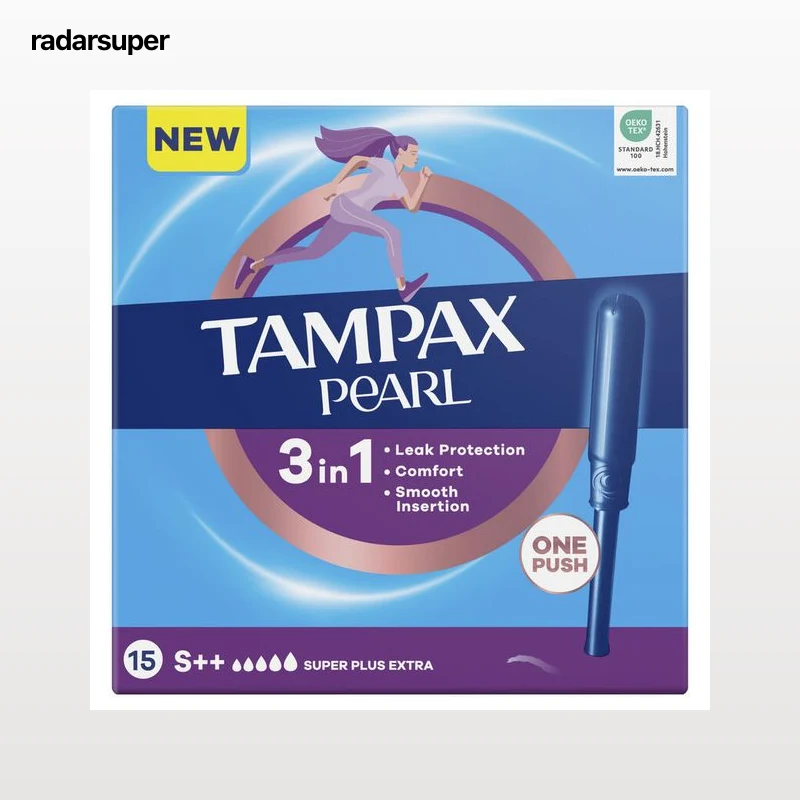 Tampón con aplicador súper plus extra Pearl Tampax 15u