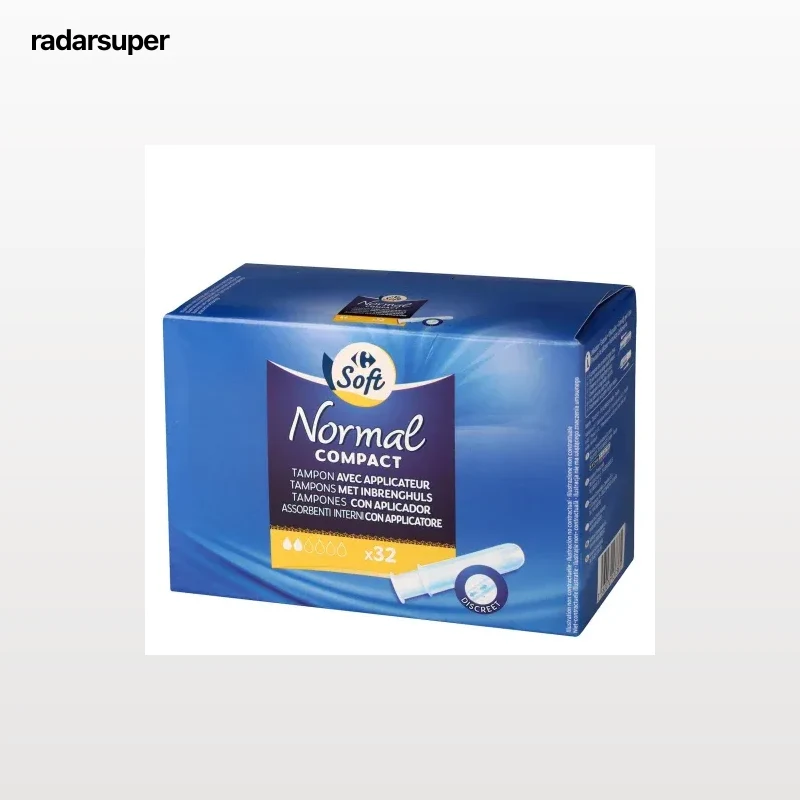 Tampones con aplicador normal Soft Carrefour 32 ud.