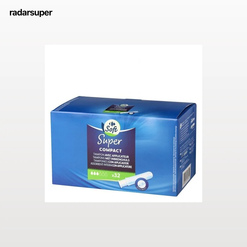 Tampones con aplicador super Soft Carrefour 32 ud.