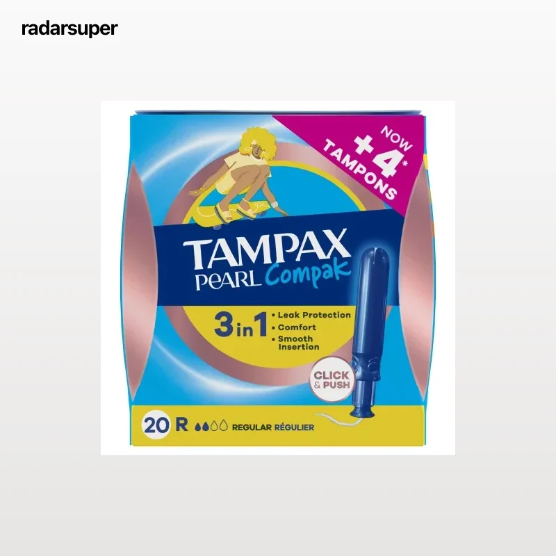 Tampones regular Pearl Compak Tampax 20 ud