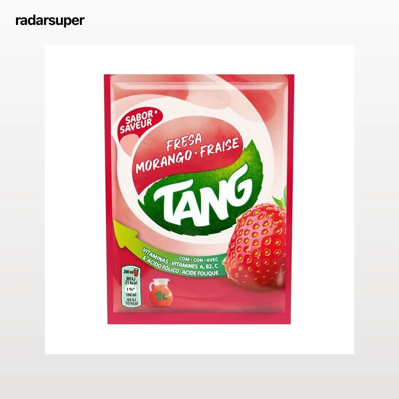 TANG Bebida de concentrado de fresa en polvo sobre 30 g.