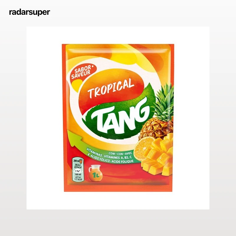 TANG Bebida de concentrado de frutas tropicales en polvo sobre 30 g.