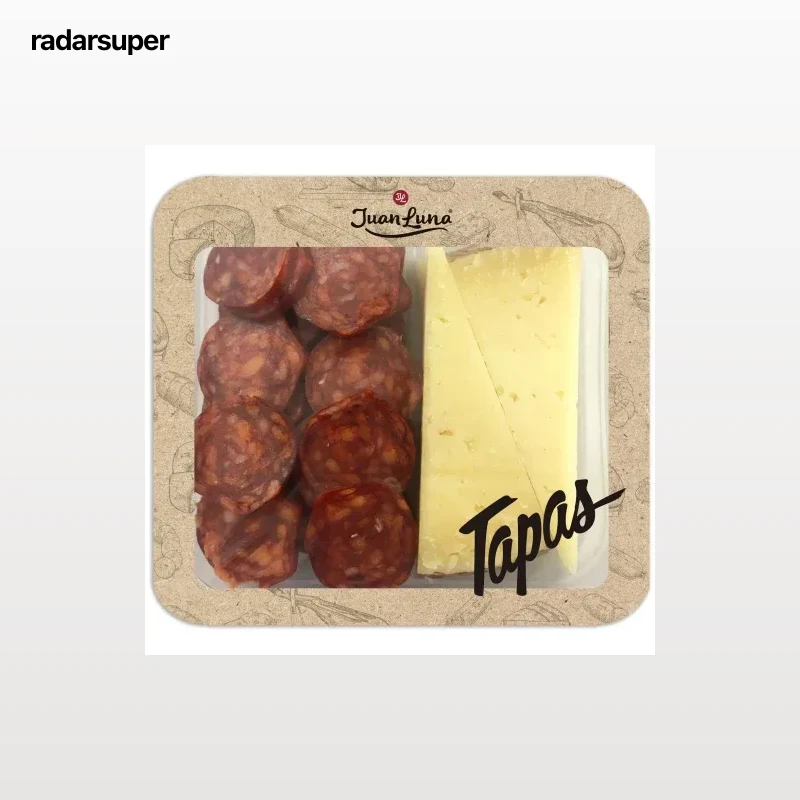 Tapas de chorizo y queso de mezcla curado Juan Luna 120 g.