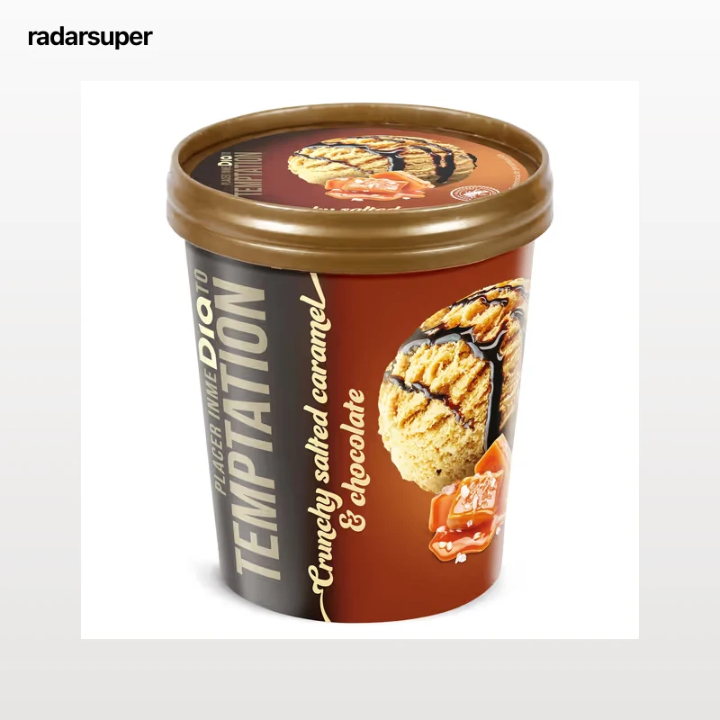 Tarrina de crunchy salted caramel y chocolate Dia Temptation 350 g