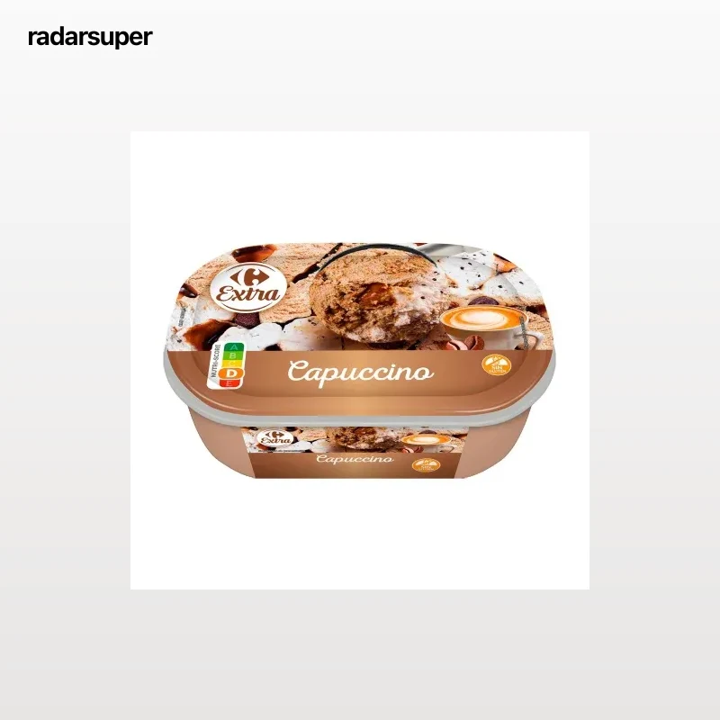 Tarrina de Capuccino Extra Carrefour sin gluten 602 g.
