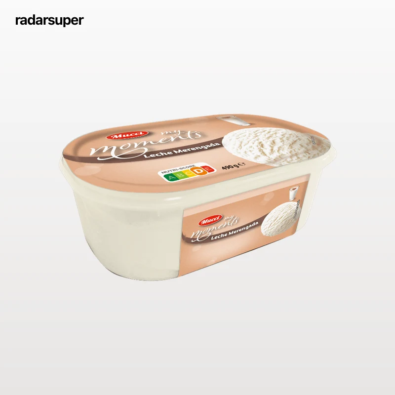 Tarrina de helado sabor leche merengada
