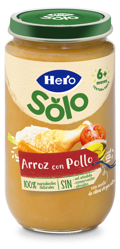 Tarro Hero Solo arroz pollo desde 6 meses 235g