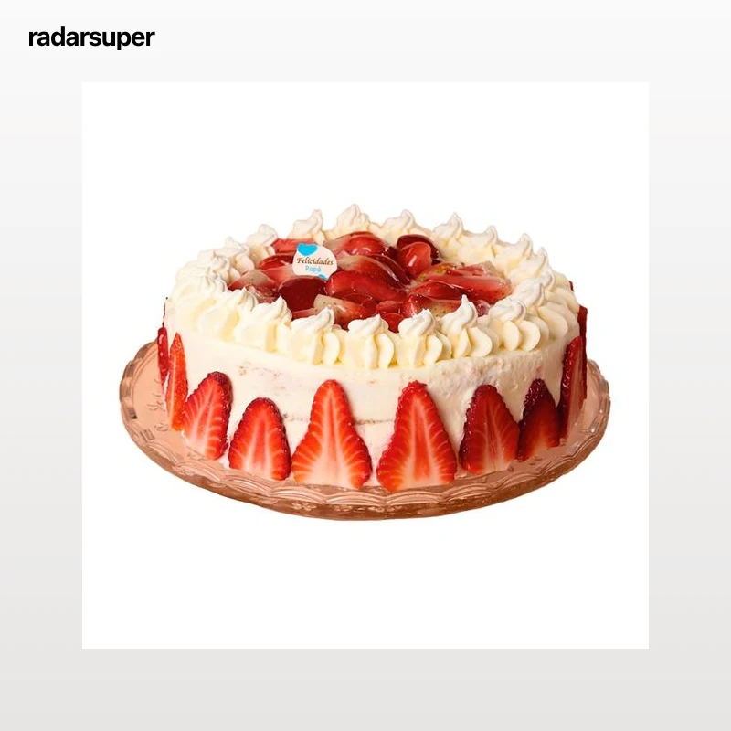 Tarta de nata con fresas 1300 g.