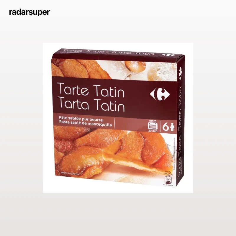 Tarta tatin ultacongelada Carrefour 600 g.