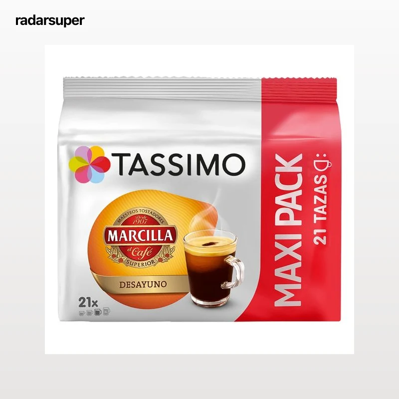 TASSIMO Café desayuno en cápsulas MARCILLA TASSIIMO 21 uds, 163,8 g.