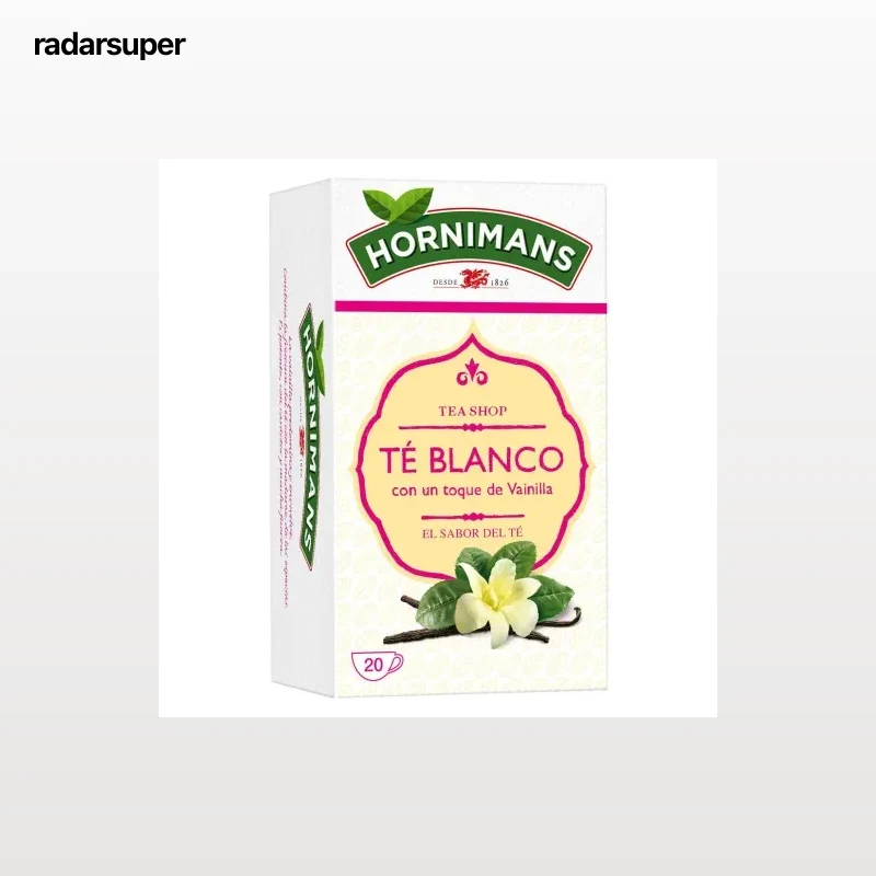Té blanco con un toqué de vainilla en bolsitas Hornimans 25 ud.