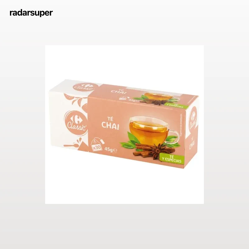 Té negro Chai en bolsitas Carrefour Classic 30 ud.