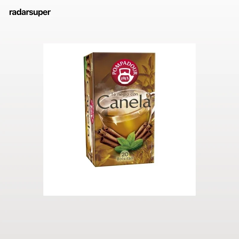Té negro con canela en bolsitas Pompadour 20 ud.