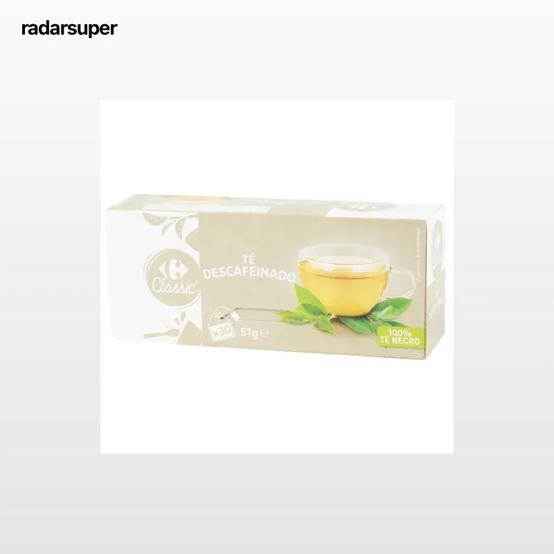 Té negro descafeinado en bolsitas Carrefour Classic 30 ud.