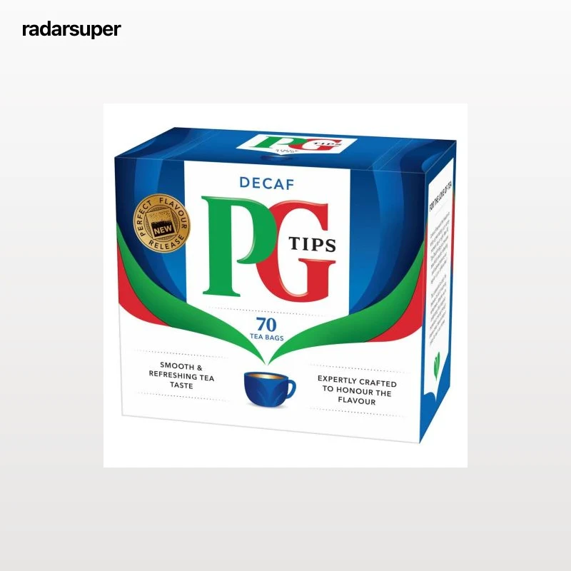 Té negro descafeinado en bolsitas PG Tips 70 ud.
