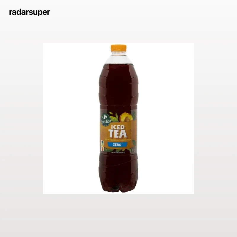 Té sabor melocotón zero Carrefour Sensation botella 1,5 l.