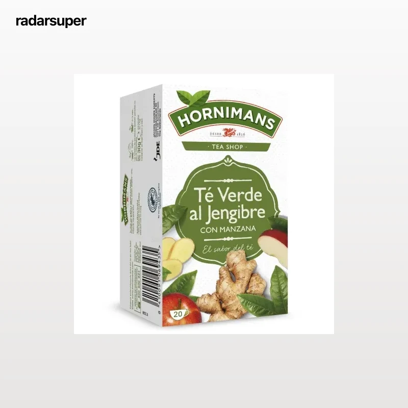 Té verde al jengibre con manzana en bolsitas Hornimans 20 ud.
