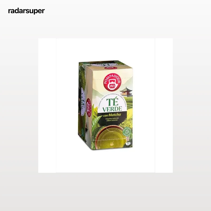Té verde con matcha en bolsitas Pompadour 20 ud.