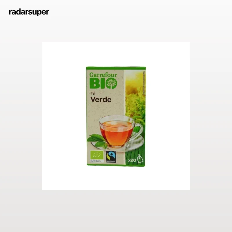 Té verde en bolsitas ecológico Carrefour Bio 20 ud.