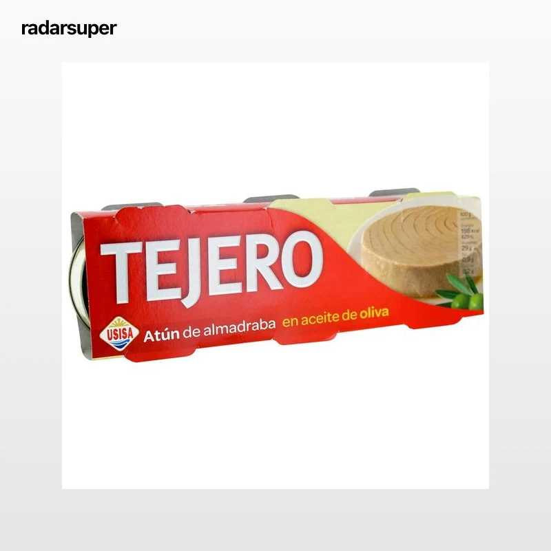 TEJERO Atún de almadraba en aceite de oliva lata de 52 g. pack de 3 uds.
