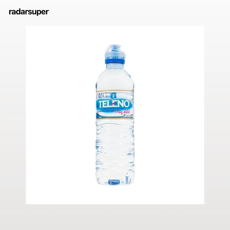 TELENO Agua mineral, tapón sport botella de 50 centilitros